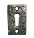 Pewter Cast Iron - Rectangular Key Hole open escutcheon (PEW70)